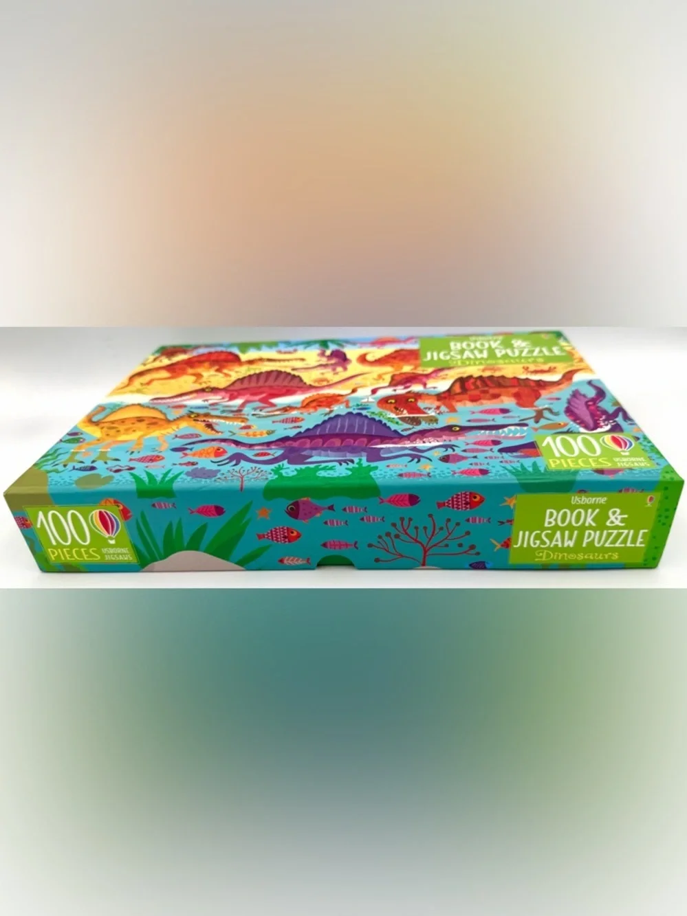Usborne Dinosaurs Book & 100-Piece Jigsaw Puzzle - Multicolor